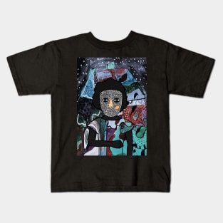 Experience Melancholia - A FemaleMask NFT with DoodleEye Color and Mystery NightGlyph Background Kids T-Shirt